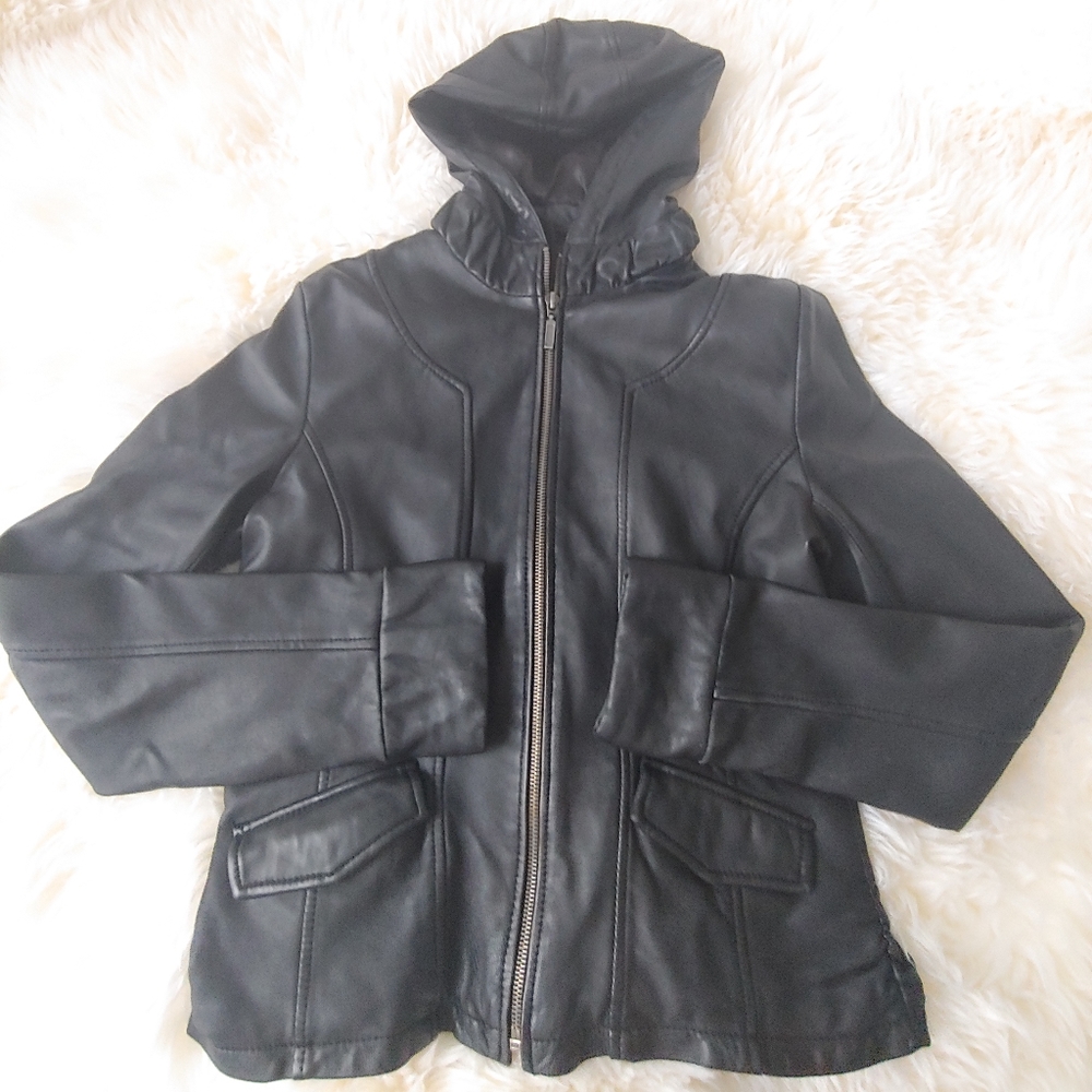 Censured Lamb Leather Light Jacket, Size Medium